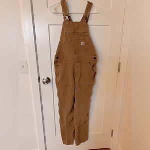 Women’s rugged flex stretch twill Carhartt Overalls Coveralls size 0-2 XS